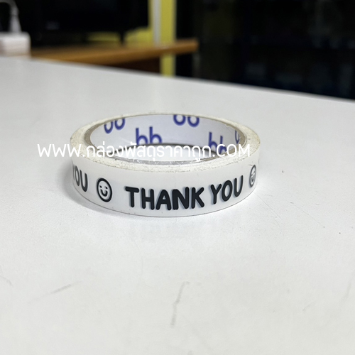 เทปกาว Thank You ขาว-ดำ  ( 15 mm. )